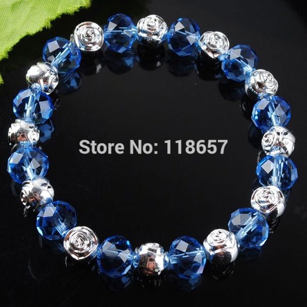 yowost new fashion jewelry light blue crystal gem stone 7x10mm beads stretch bracelet 7 inches charm e3132, Black
yowost new fashion jewelry light blue crystal gem stone 7x10mm beads stretch bracelet 7 inches charm e3132, Black
