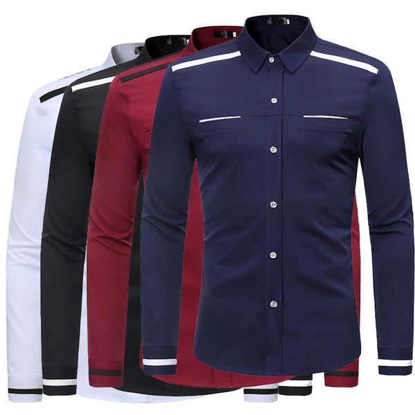 new fashion men long sleeve shirt black white red dark blue comfort elegant mens l ktv nightclub work shirt, White;black
new fashion men long sleeve shirt black white red dark blue comfort elegant mens l ktv nightclub work shirt, White;black