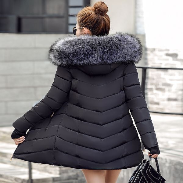 black 2018 winter jacket women large fur outerwear long down cotton-padded jacket coat wadded jacket winter coat women s18101102
black 2018 winter jacket women large fur outerwear long down cotton-padded jacket coat wadded jacket winter coat women s18101102