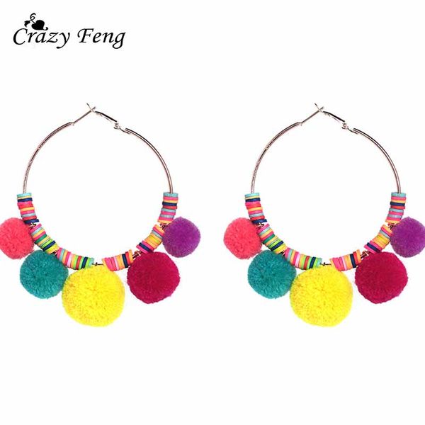 crazy feng 2017 brand big circle hoop earrings for women bohemian colorful ball bead earring beach party jewelry brincos bijoux, Golden;silver
crazy feng 2017 brand big circle hoop earrings for women bohemian colorful ball bead earring beach party jewelry brincos bijoux, Golden;silver