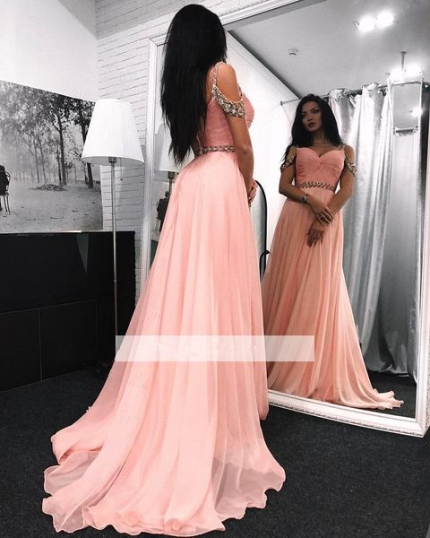 Elegant Pink Dresses Evening Wear Off the Shoulder Chiffon A Line Prom Dresses Long Evening Dresses
Elegant Pink Dresses Evening Wear Off the Shoulder Chiffon A Line Prom Dresses Long Evening Dresses