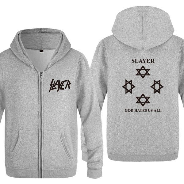 god hates us all slayer hoodies men 2018 men's fleece zipper cardigans hooded sweatshirts, Black
god hates us all slayer hoodies men 2018 men's fleece zipper cardigans hooded sweatshirts, Black