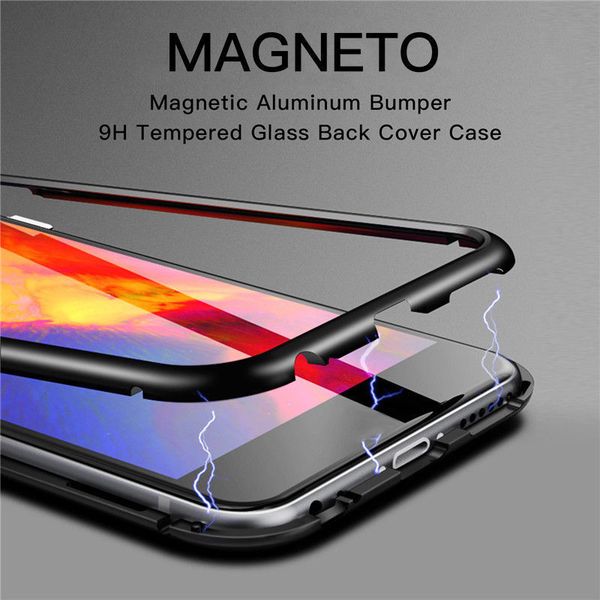 magnetic adsorption metal phone case for ip xr xs max x 8 plus full coverage aluminum alloy frame with tempered glass back cover 50pcs
magnetic adsorption metal phone case for ip xr xs max x 8 plus full coverage aluminum alloy frame with tempered glass back cover 50pcs