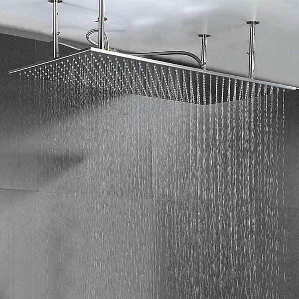 304 stainless steel super big size 20x40 inch brushed overhead rainfall shower head 500x1000mm rectangular ceiling rain shower
304 stainless steel super big size 20x40 inch brushed overhead rainfall shower head 500x1000mm rectangular ceiling rain shower