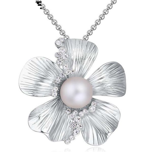 simulated pearl flower necklaces pendants vintage fashion jewelry long sweater chain female birthday gift 23559, Silver
simulated pearl flower necklaces pendants vintage fashion jewelry long sweater chain female birthday gift 23559, Silver