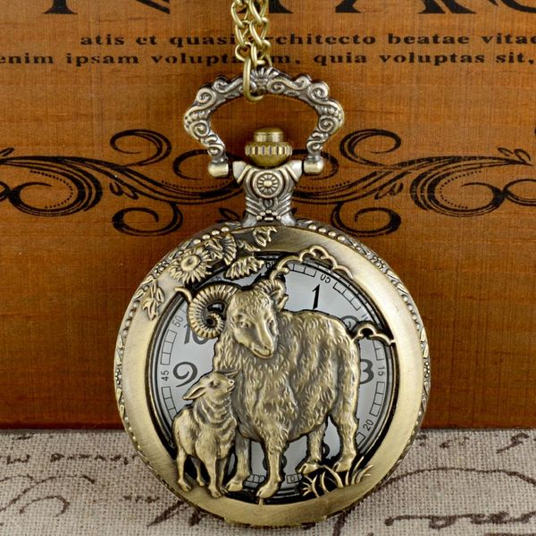 vintage bronze sheep graphic quartz pocket watch with chain retro men women classic pendant necklace clock gift, Slivery;golden
vintage bronze sheep graphic quartz pocket watch with chain retro men women classic pendant necklace clock gift, Slivery;golden