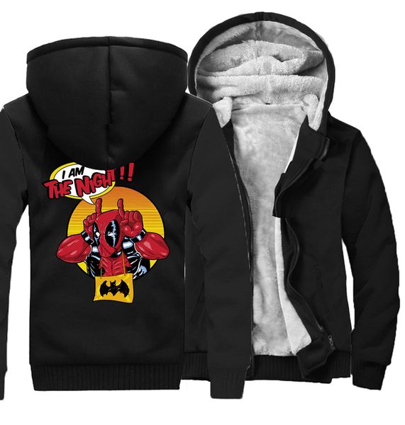 warm wool liner Men jackets long sleeve Deadpool cartoon print cotas winter male hip-hop hoodies 2018 thicken zipper sweatshirts
warm wool liner Men jackets long sleeve Deadpool cartoon print cotas winter male hip-hop hoodies 2018 thicken zipper sweatshirts
