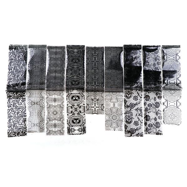 9 pcs/bag 4*120cm nail art glue transfer foil white black lace nail stickers fashion tips decals starry sky sticker
9 pcs/bag 4*120cm nail art glue transfer foil white black lace nail stickers fashion tips decals starry sky sticker