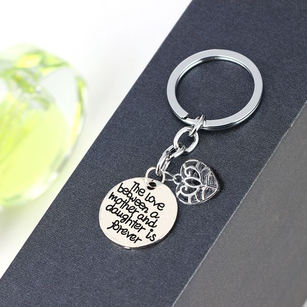 love between a mother and daughter is forever keychain family mom mothers heart charms keyring gifts for women girls key chains, Silver
love between a mother and daughter is forever keychain family mom mothers heart charms keyring gifts for women girls key chains, Silver