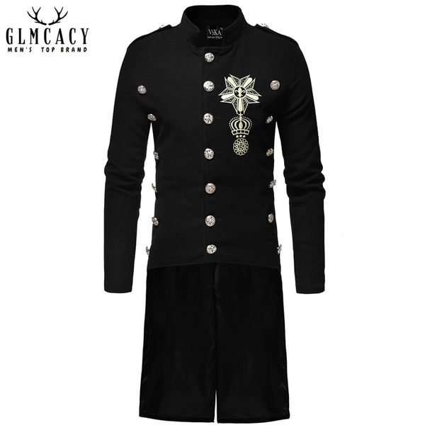 men slim fit badge embroidery single breasted simple long casual trench coat male party formal dress coat, Tan;black
men slim fit badge embroidery single breasted simple long casual trench coat male party formal dress coat, Tan;black