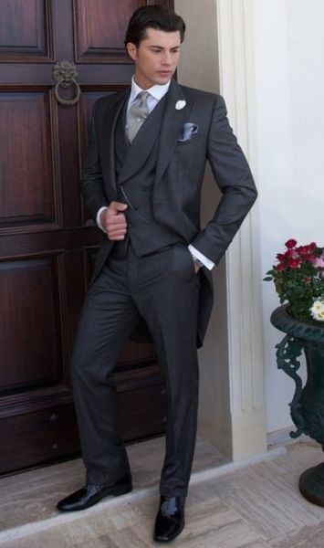 custom made groomsmen peak lapel groom tuxedos morning style men suits wedding/prom man blazer( jacket+pants+vest+tie ) m131, Black;gray
custom made groomsmen peak lapel groom tuxedos morning style men suits wedding/prom man blazer( jacket+pants+vest+tie ) m131, Black;gray