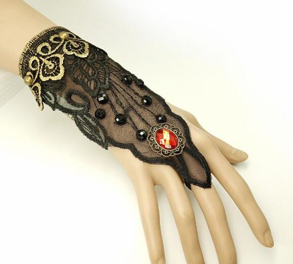 new european and american retro hands black lace lady's bracelet bracelet ring integration chain fashion classic delicate elegance, Golden;silver
new european and american retro hands black lace lady's bracelet bracelet ring integration chain fashion classic delicate elegance, Golden;silver