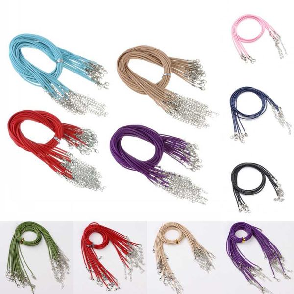 wholesale 1.5/2mm multicolor leather cord wax rope chain necklace 20pcs/lot extender chain lobster clasp g202s, Silver
wholesale 1.5/2mm multicolor leather cord wax rope chain necklace 20pcs/lot extender chain lobster clasp g202s, Silver
