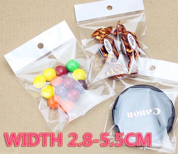 clear self adhesive seal plastic storage bag width 2.8-5.5cm opp poly pack bag retail packaging package bag hang hole wholesale 500pcs/lot
clear self adhesive seal plastic storage bag width 2.8-5.5cm opp poly pack bag retail packaging package bag hang hole wholesale 500pcs/lot