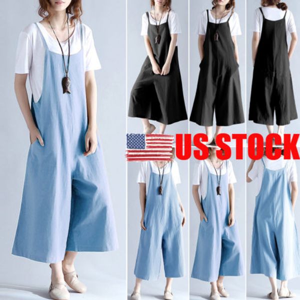 chic women casual overalls jumpsuit strap rompers dungaree cotton oversized trousers new, Black;white
chic women casual overalls jumpsuit strap rompers dungaree cotton oversized trousers new, Black;white