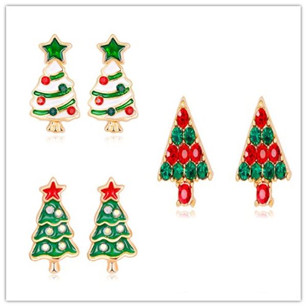 3 designs mix fashion christmas tree stud earrings for women girls jewelry gold plated alloy cz rhinestone earring db, Golden;silver
3 designs mix fashion christmas tree stud earrings for women girls jewelry gold plated alloy cz rhinestone earring db, Golden;silver