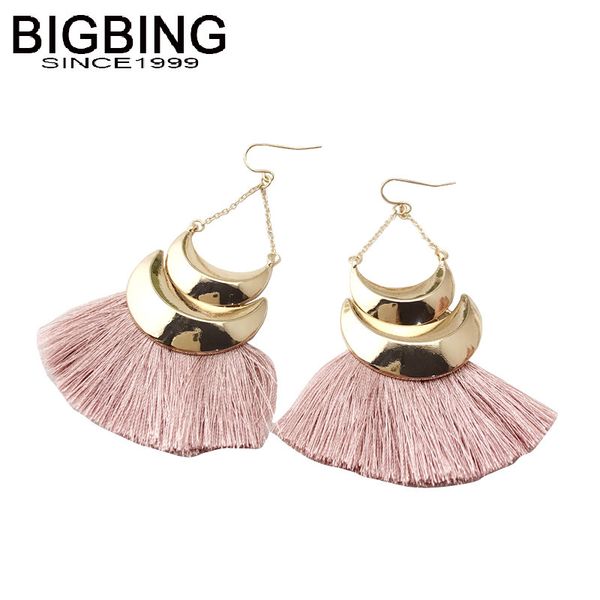 bigbing jewelry fashion golden moon pink tassel dangle earring fashion jewelry earring women z080, Silver
bigbing jewelry fashion golden moon pink tassel dangle earring fashion jewelry earring women z080, Silver