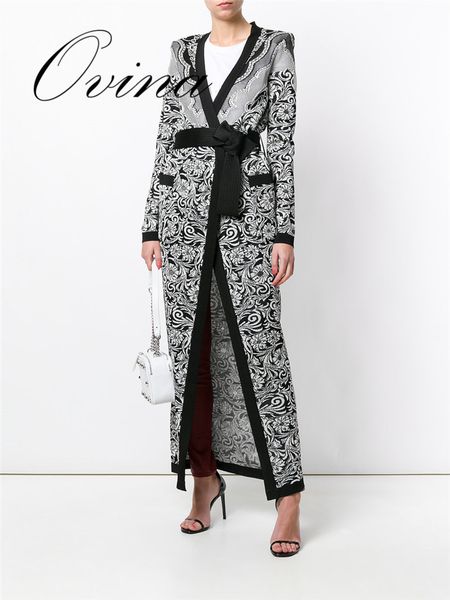 celebrity women coats cardigan jacquard long think black fashion jackets outerwear, Black;brown
celebrity women coats cardigan jacquard long think black fashion jackets outerwear, Black;brown