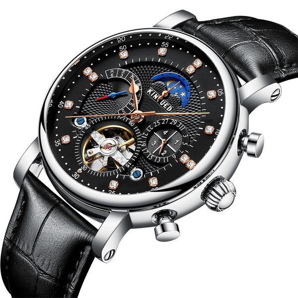 kinyued skeleton tourbillon mechanical watch automatic men classic male gold dial leather mechanical wrist watches j025p-4 d18100706, Slivery;brown
kinyued skeleton tourbillon mechanical watch automatic men classic male gold dial leather mechanical wrist watches j025p-4 d18100706, Slivery;brown