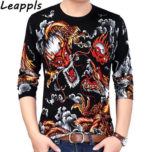 leappls sweater men o-neck fashion chinese style slim pullover men classic dragon pattern wool knitwear homme cashmere sweater, White;black
leappls sweater men o-neck fashion chinese style slim pullover men classic dragon pattern wool knitwear homme cashmere sweater, White;black