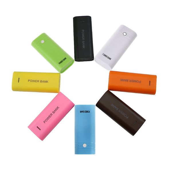 portable 5600mah 18650 external battery usb charger power bank case cover