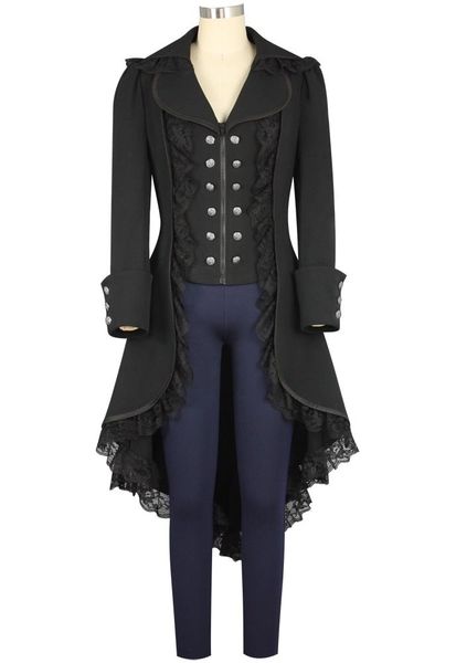 steampunk coat women tuxedo black gothic victorian lady coat steampunk cosplay costume halloween clothing, Black;red
steampunk coat women tuxedo black gothic victorian lady coat steampunk cosplay costume halloween clothing, Black;red