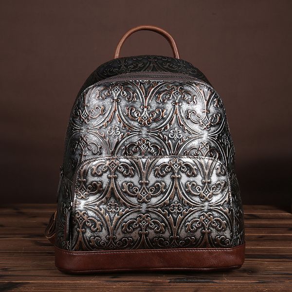 fashion women genuine cowhide leather rucksack embossed leather knapsack book bag daypack high quality female backpack
fashion women genuine cowhide leather rucksack embossed leather knapsack book bag daypack high quality female backpack
