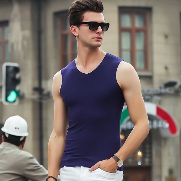 new blue men tank casual fitness singlets brand mens t-shirt sleeveless contracted vest solid color modal undershirt, White;black
new blue men tank casual fitness singlets brand mens t-shirt sleeveless contracted vest solid color modal undershirt, White;black