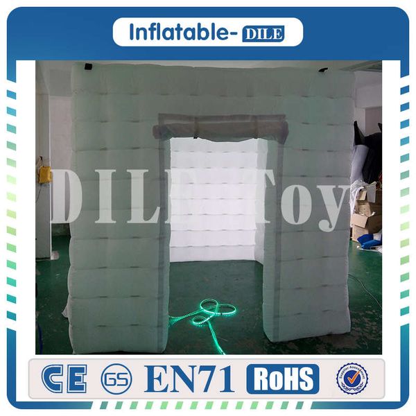 New Style Factory Price 3.5x3x3m Inflatable P Booth With Led For Wedding Party /inflatable P Booth Tent For Sale