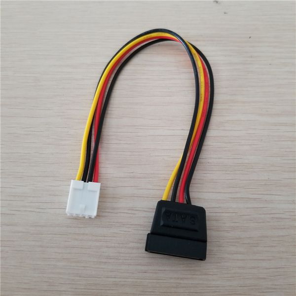 

Wholesale 100pcs/lot 4Pin FDD Floppy Female to 15Pin SATA Female Adapter Converter Power Leads Cable Cord 18AWG Wire for ITX PC