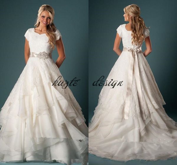 short sleeves a-line tiered wedding dresses lace bridal gowns 2018 country chapel vestidos de mariage custom ruffles plus size, White
short sleeves a-line tiered wedding dresses lace bridal gowns 2018 country chapel vestidos de mariage custom ruffles plus size, White