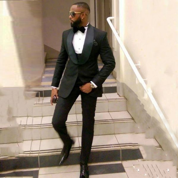 custom made black men suits wedding satin shawl lapel tuxedos groom wear bridegroom groomsmen blazer jacket men prom wear 3 piece terno, Black;gray
custom made black men suits wedding satin shawl lapel tuxedos groom wear bridegroom groomsmen blazer jacket men prom wear 3 piece terno, Black;gray