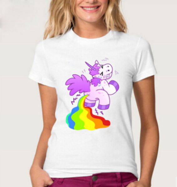 Womens Clothing Summer Tshirts Funny Rainbow Unicorn Printed Casual Short Sleeved Tops Thin Tees Female Crew Neck Tshirts
Womens Clothing Summer Tshirts Funny Rainbow Unicorn Printed Casual Short Sleeved Tops Thin Tees Female Crew Neck Tshirts