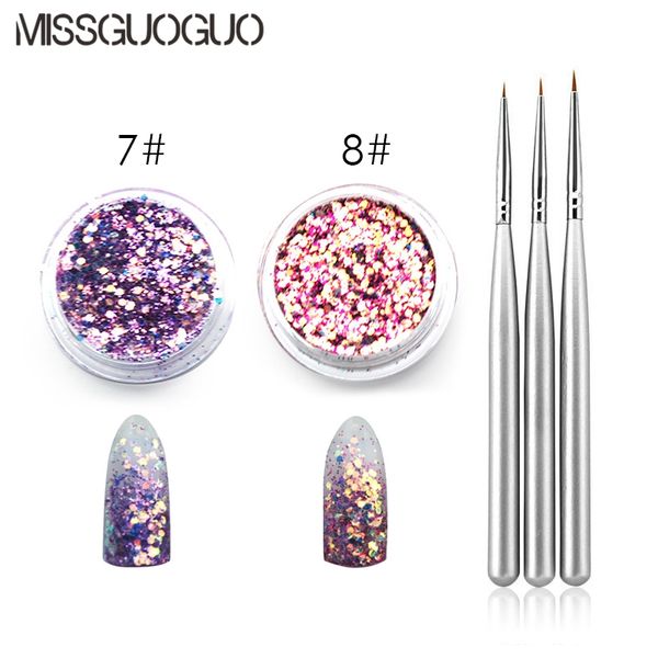 missguoguo nail art set decorations uv gel polish design brush set kits nails painting pen for glitter nail powder, Silver;gold
missguoguo nail art set decorations uv gel polish design brush set kits nails painting pen for glitter nail powder, Silver;gold