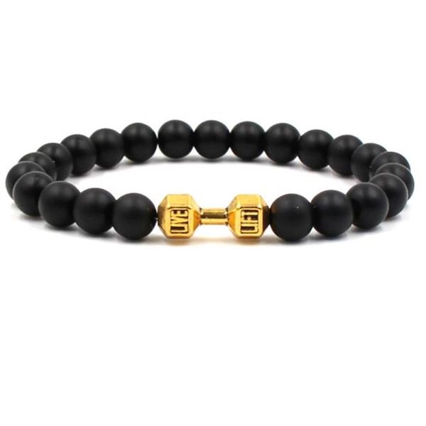 sell 8mm black grinding stone exercise dumbbell men and women's hand string fashion simple bracelet
sell 8mm black grinding stone exercise dumbbell men and women's hand string fashion simple bracelet