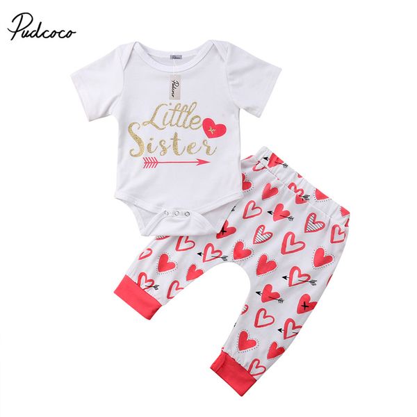 newborn toddler baby girls clothes set clothing little sister short sleeve bodysuits printing pants girl casual outfits 2pcs set, White
newborn toddler baby girls clothes set clothing little sister short sleeve bodysuits printing pants girl casual outfits 2pcs set, White
