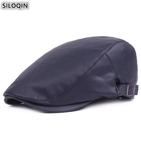 siloqin adjustable size men's pu leather berets 2018 new autumn winter tongue caps for men women bone women's warm leather hat, Blue;gray
siloqin adjustable size men's pu leather berets 2018 new autumn winter tongue caps for men women bone women's warm leather hat, Blue;gray