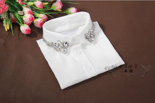 crystal cotton collar fashion fake chiffon false shirt collier lingerie collar lace half saiving shirt bead half saving, Silver
crystal cotton collar fashion fake chiffon false shirt collier lingerie collar lace half saiving shirt bead half saving, Silver
