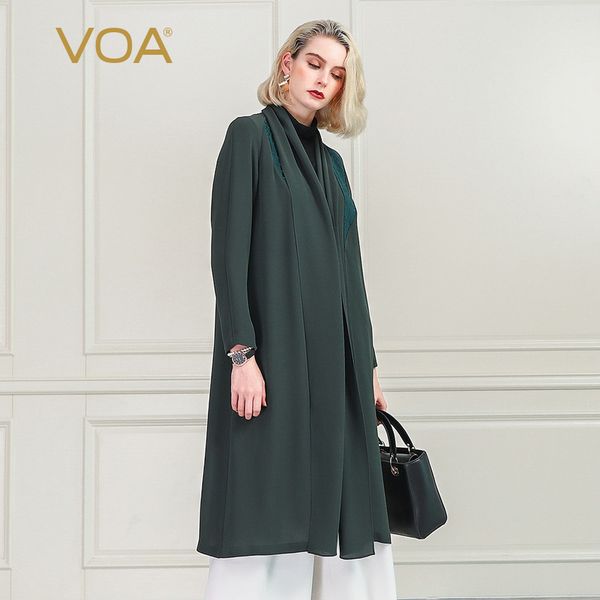 voa army green trench coat women runway long cardigan heavy silk sobretudo gabardina windbreaker duster coat ladies clothes f385, Tan;black
voa army green trench coat women runway long cardigan heavy silk sobretudo gabardina windbreaker duster coat ladies clothes f385, Tan;black