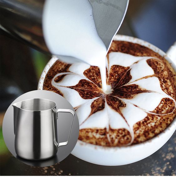 stainless steel frothing pitcher pull flower cup 350ml 600ml garland cup mug milk coffee cappuccino cooking tools
stainless steel frothing pitcher pull flower cup 350ml 600ml garland cup mug milk coffee cappuccino cooking tools