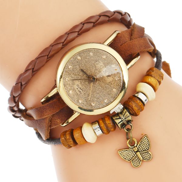 genuine leather women watch brillantine gloss butterfly stainless triple bracelet wristwatch fashion reloj wristwatch, Slivery;brown
genuine leather women watch brillantine gloss butterfly stainless triple bracelet wristwatch fashion reloj wristwatch, Slivery;brown