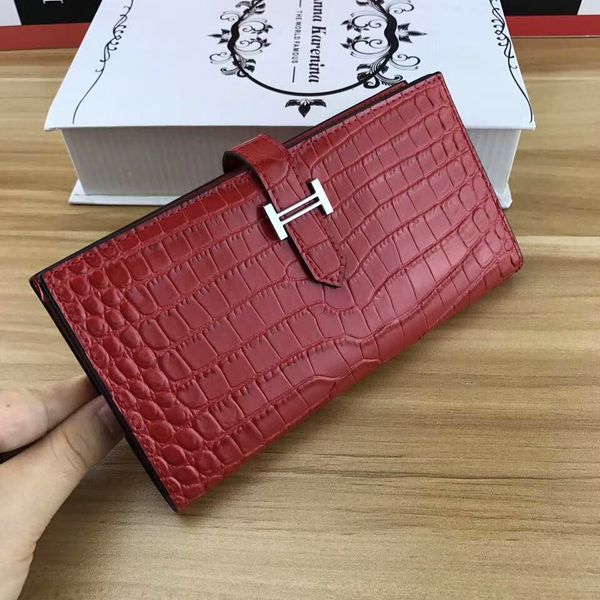 High-grade fashion Alligator lady wallet elegant alligator design long clutch wallet carteira feminina free shipping Card Holder purse