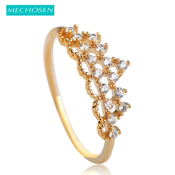 whole salemechosen simple style cubic zirconia crown rings for women girl gold color copper bague femme joyeria anillo wedding party aneis, Golden;silver
whole salemechosen simple style cubic zirconia crown rings for women girl gold color copper bague femme joyeria anillo wedding party aneis, Golden;silver