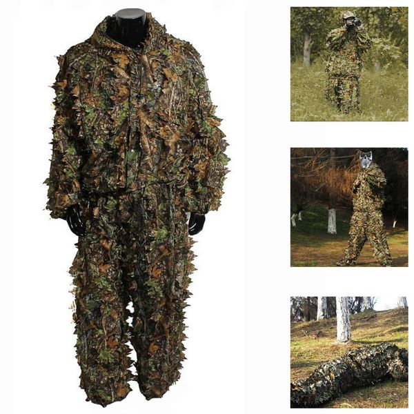 tactical hunting clothes 3d camo leaf ghillie suits sniper camouflage clothing jungle woodland birdwatch jacket + pants
tactical hunting clothes 3d camo leaf ghillie suits sniper camouflage clothing jungle woodland birdwatch jacket + pants