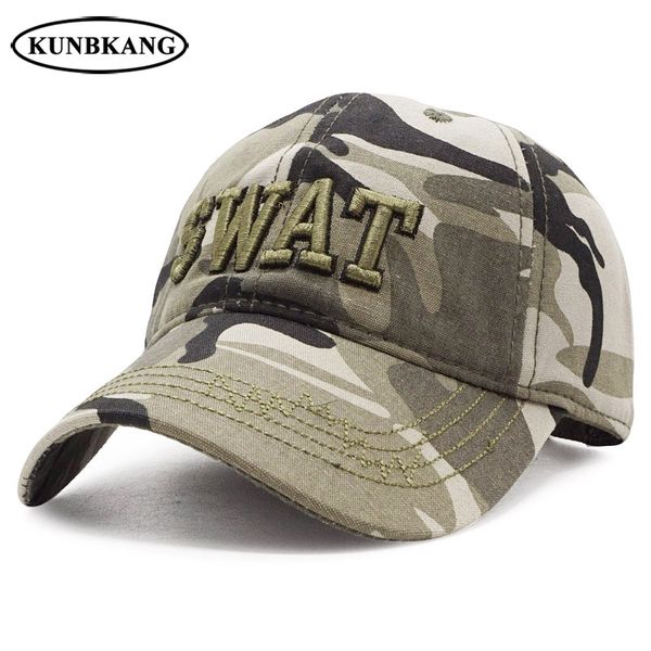 

new men camouflage tactical baseball cap embroidery swat cotton sports dad hat male outdoor army camo trucker cap snapback hats, Blue;gray
