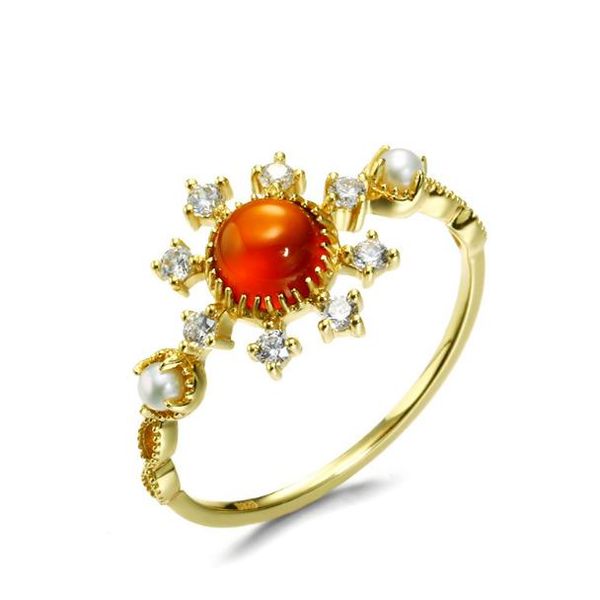 jewelry new 9k gold vintage natural orange red pomegranate pearl ring warm sun ring female a variety of numbers are available, Golden;silver
jewelry new 9k gold vintage natural orange red pomegranate pearl ring warm sun ring female a variety of numbers are available, Golden;silver
