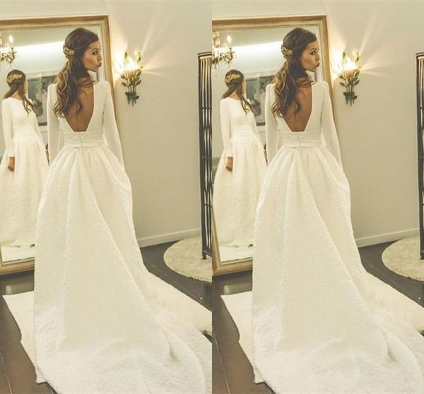 simple new design wedding dresses backless court train long sleeves bridal gowns wedding party gowns custom high quality, White
simple new design wedding dresses backless court train long sleeves bridal gowns wedding party gowns custom high quality, White