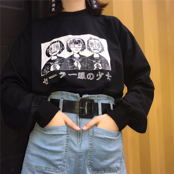 japan anime cartoon dark character bad sailor student girl print pullover cool sweatshirt funny hoodies jumper korean hiphop top, Black
japan anime cartoon dark character bad sailor student girl print pullover cool sweatshirt funny hoodies jumper korean hiphop top, Black