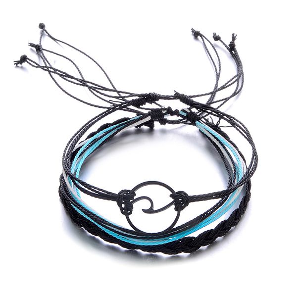 3pcs punk multilayer wave bracelets set for woman fashion weave rope chain charm bracelet bangles adjustable girls womens gifts, Golden;silver
3pcs punk multilayer wave bracelets set for woman fashion weave rope chain charm bracelet bangles adjustable girls womens gifts, Golden;silver