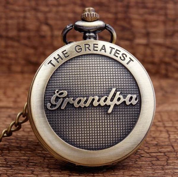 new arrival antique the greatest grandpa bronze quartz pocket watch pendant chain men's gifts p309-1, Slivery;golden
new arrival antique the greatest grandpa bronze quartz pocket watch pendant chain men's gifts p309-1, Slivery;golden